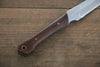 Kazuo Nomura White Steel No.2 Migaki Finished Hunter 100mm Ironwood Handle - Japanny - Best Japanese Knife