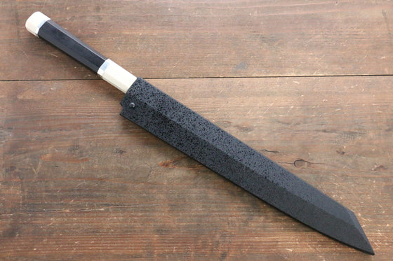 Sakai Takayuki Silver Steel No.3 Damascus Kiritsuke Yanagiba 270mm Ebony with Ring Handle with Sheath - Japanny - Best Japanese Knife