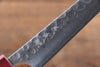 Yoshimi Kato Silver Steel No.3 Hammered Petty Japanese Chef Knife 150mm with Red Honduras Handle - Japanny - Best Japanese Knife