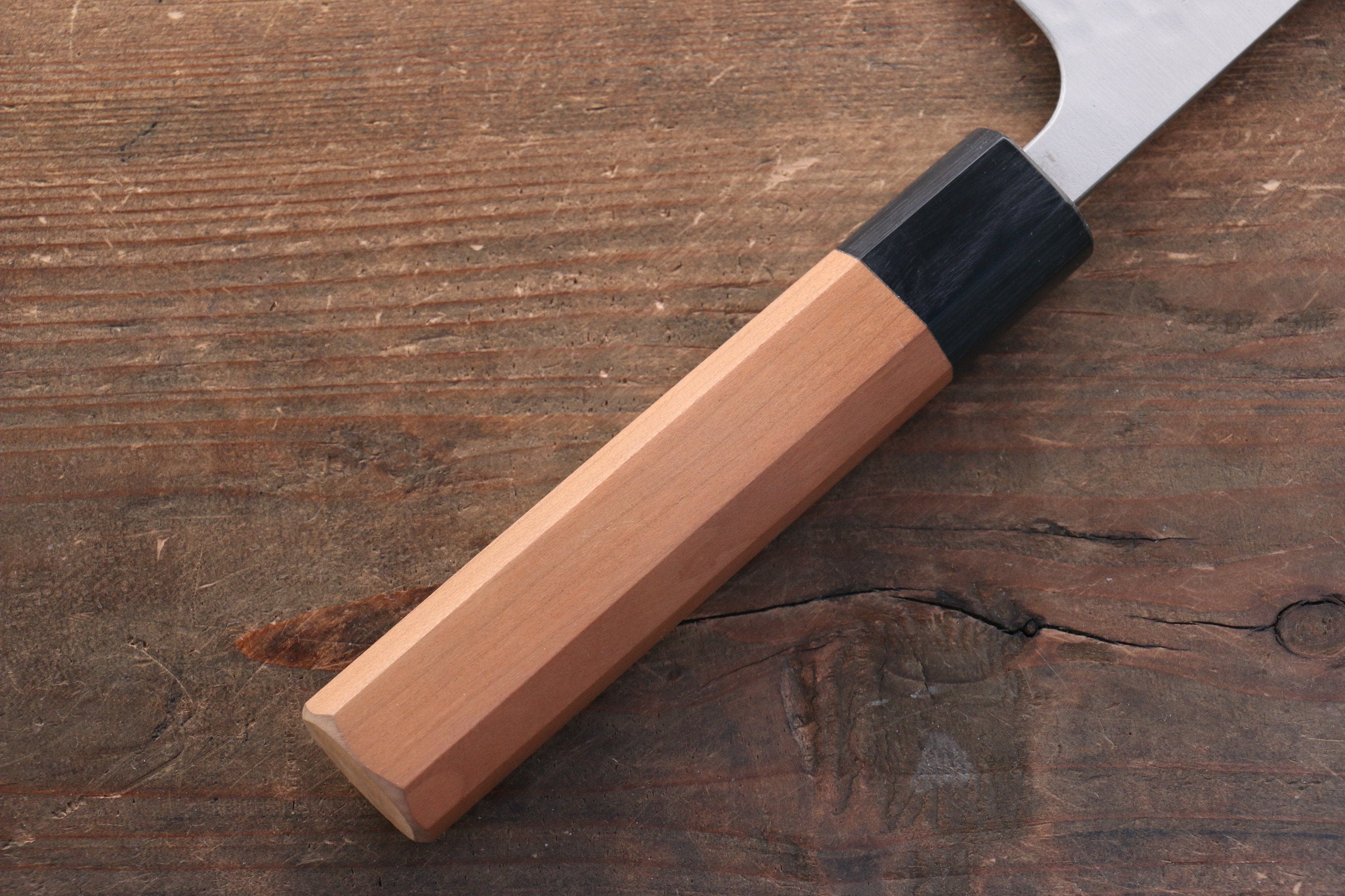 Nao Yamamoto SRS13 Black Damascus Santoku 165mm Cherry Blossoms Handle - Japanny - Best Japanese Knife