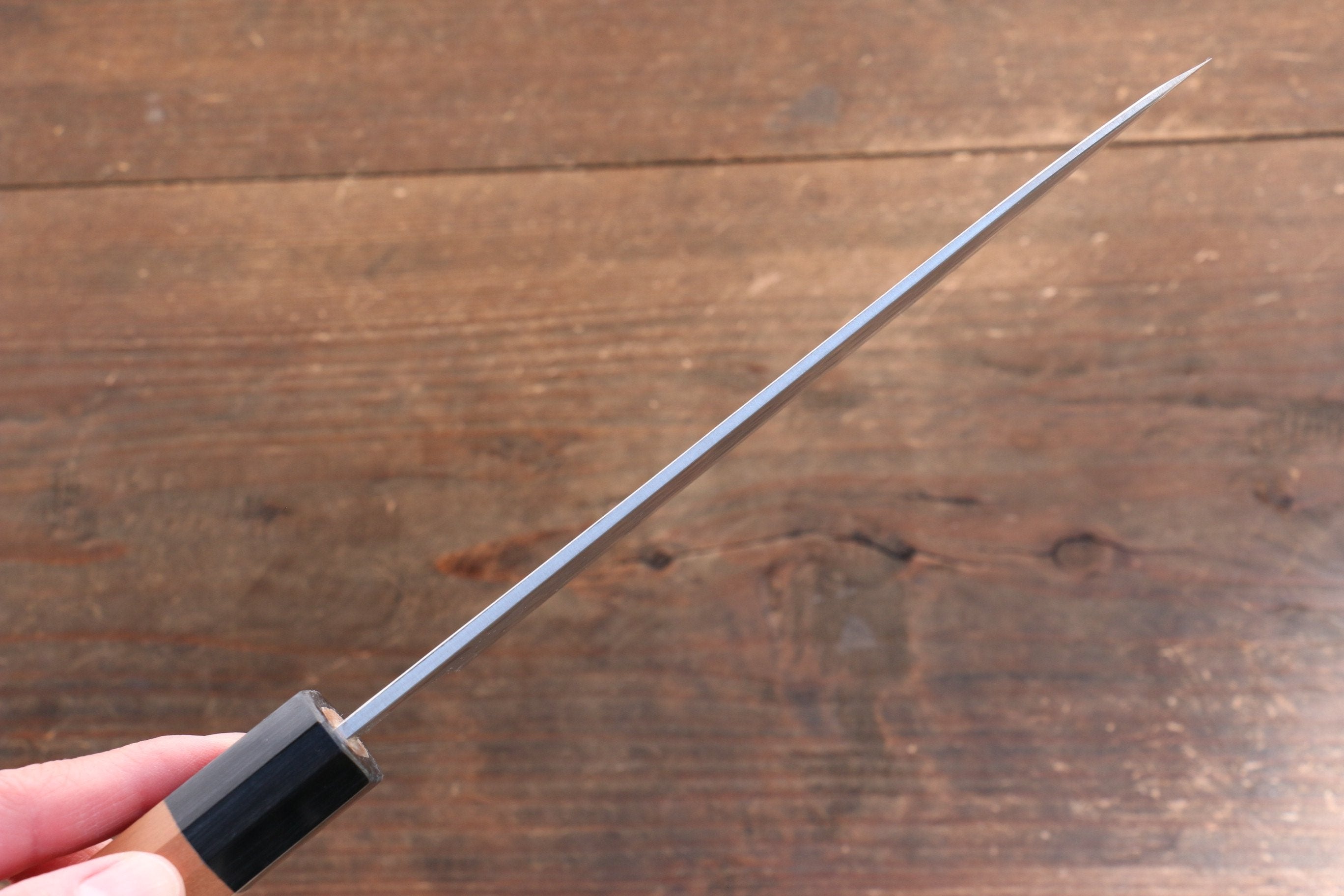 Nao Yamamoto SRS13 Black Damascus Santoku 165mm Cherry Blossoms Handle - Japanny - Best Japanese Knife