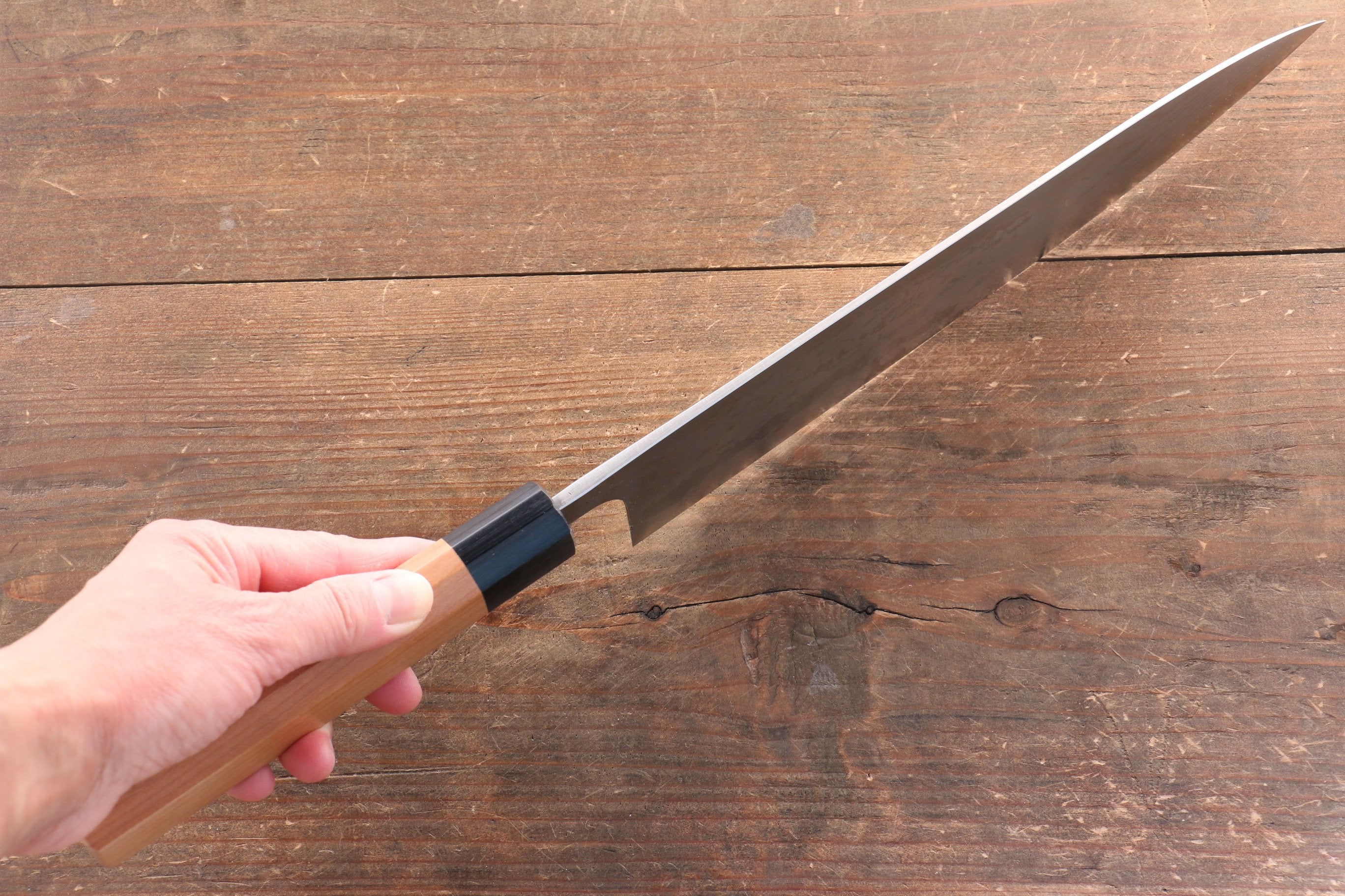 Nao Yamamoto VG10 Damascus Gyuto 240mm Cherry Blossoms Handle - Japanny - Best Japanese Knife