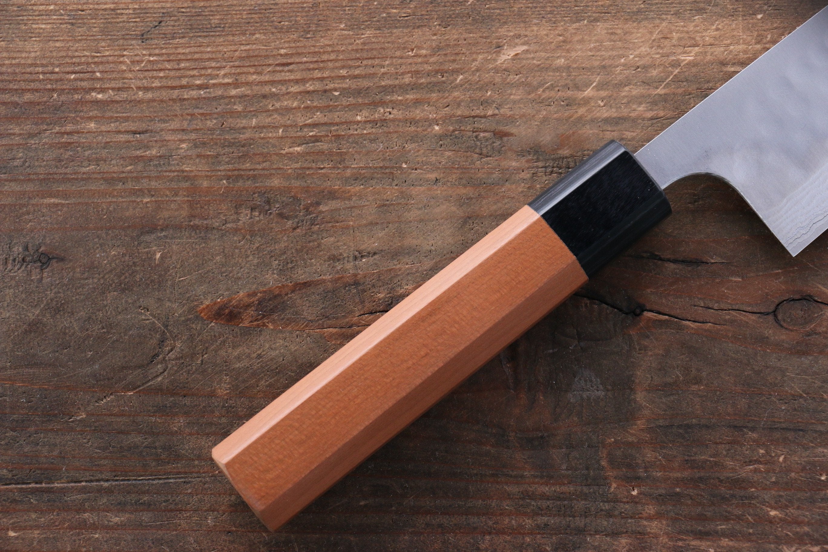 Nao Yamamoto SRS13 Black Damascus Gyuto 180mm Cherry Blossoms Handle - Japanny - Best Japanese Knife