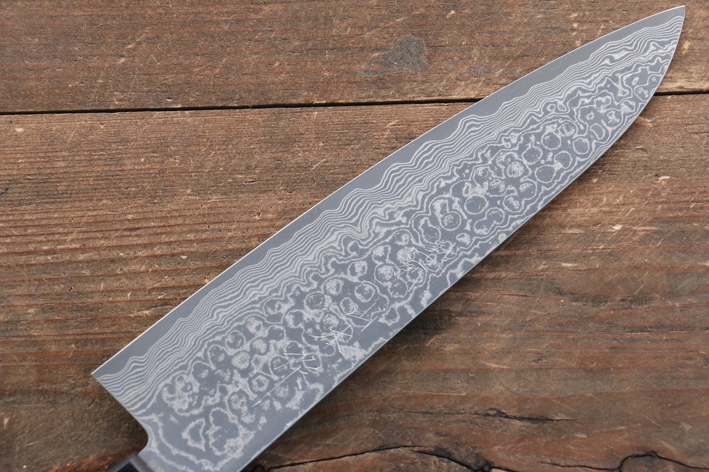 Nao Yamamoto SG2 Damascus Migaki Finished Gyuto 180mm Black Pakka wood Handle - Japanny - Best Japanese Knife