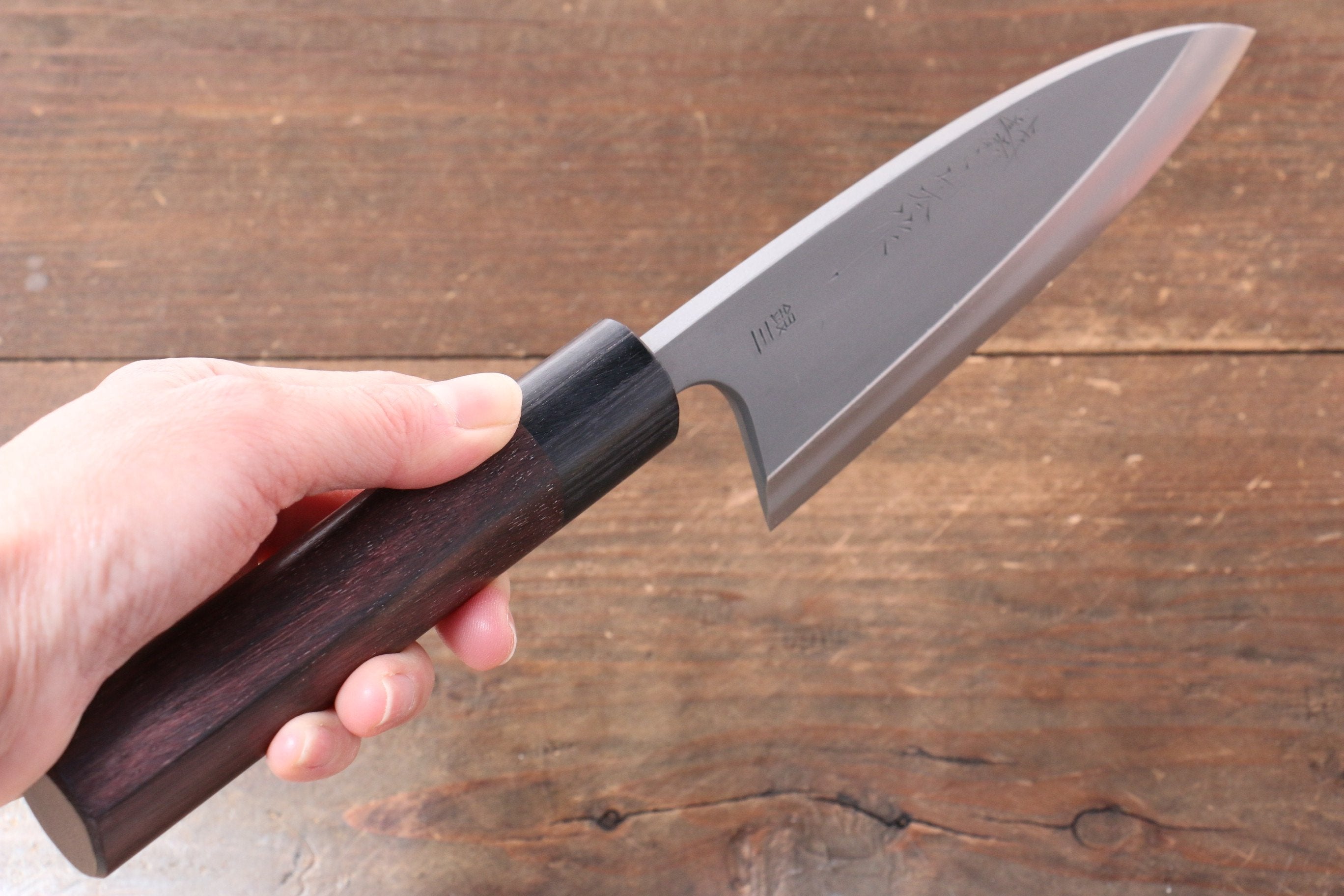 Nao Yamamoto Silver Steel No.3 Nashiji Deba 150mm Shitan Handle - Japanny - Best Japanese Knife