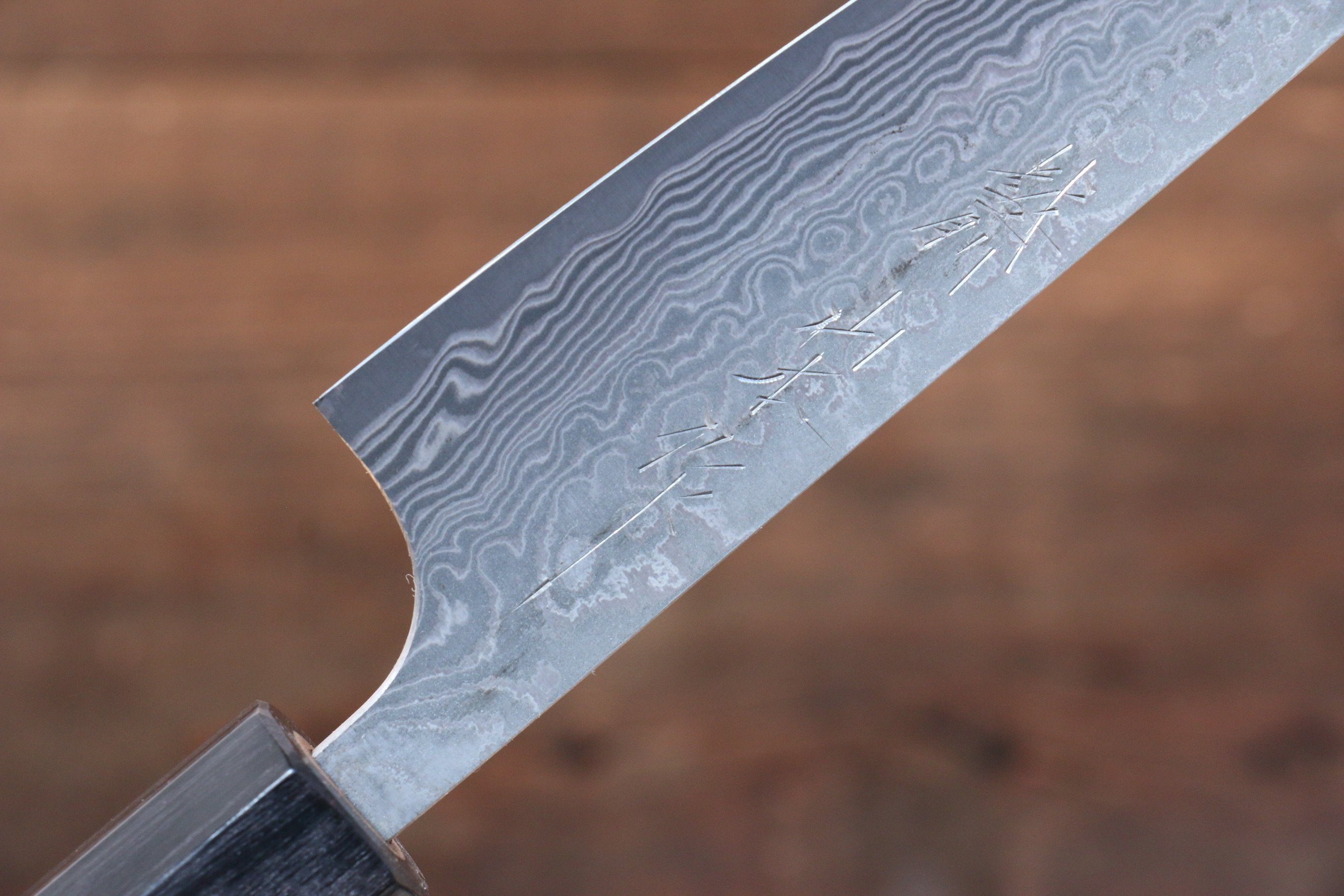 Nao Yamamoto SG2 Black Damascus Petty-Utility 140mm Shitan Handle - Japanny - Best Japanese Knife