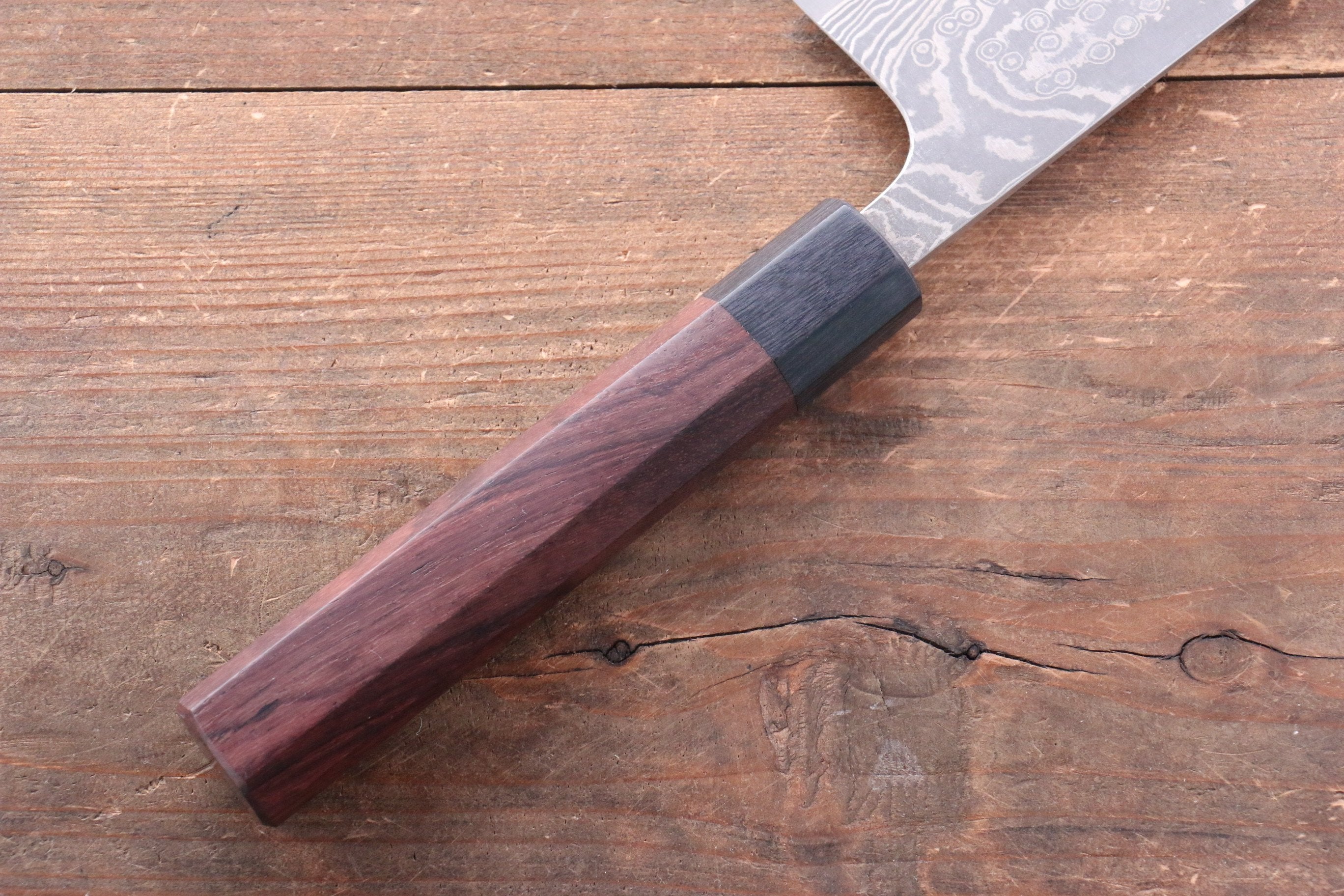 Nao Yamamoto SG2 Black Damascus Gyuto 240mm Shitan Handle - Japanny - Best Japanese Knife