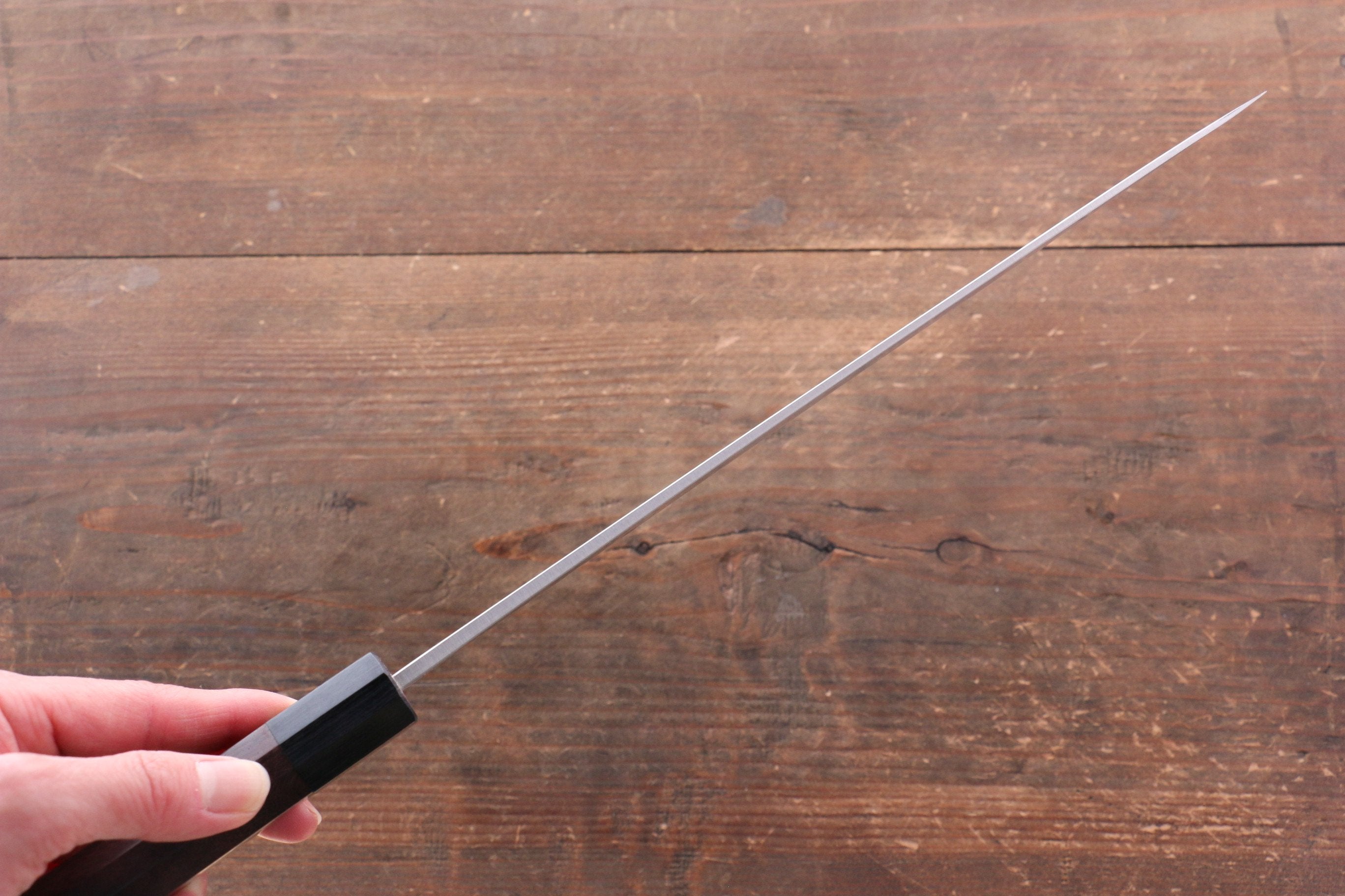 Nao Yamamoto SG2 Black Damascus Gyuto 240mm Shitan Handle - Japanny - Best Japanese Knife