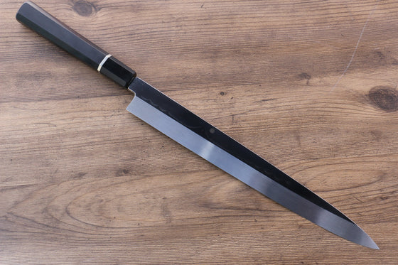 Sakai Takayuki Mt.Fuji Honyaki White Steel No.2 Yanagiba 300mm Ebony with Ring Handle with Sheath - Japanny - Best Japanese Knife