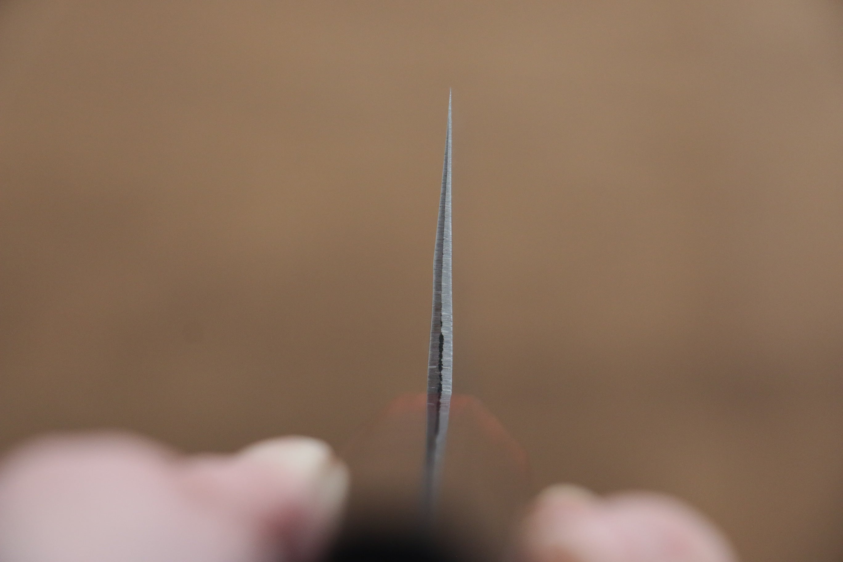 Kunihira VG1 Hammered Santoku 170mm Shitan (ferrule: Red Pakka wood) Handle - Japanny - Best Japanese Knife