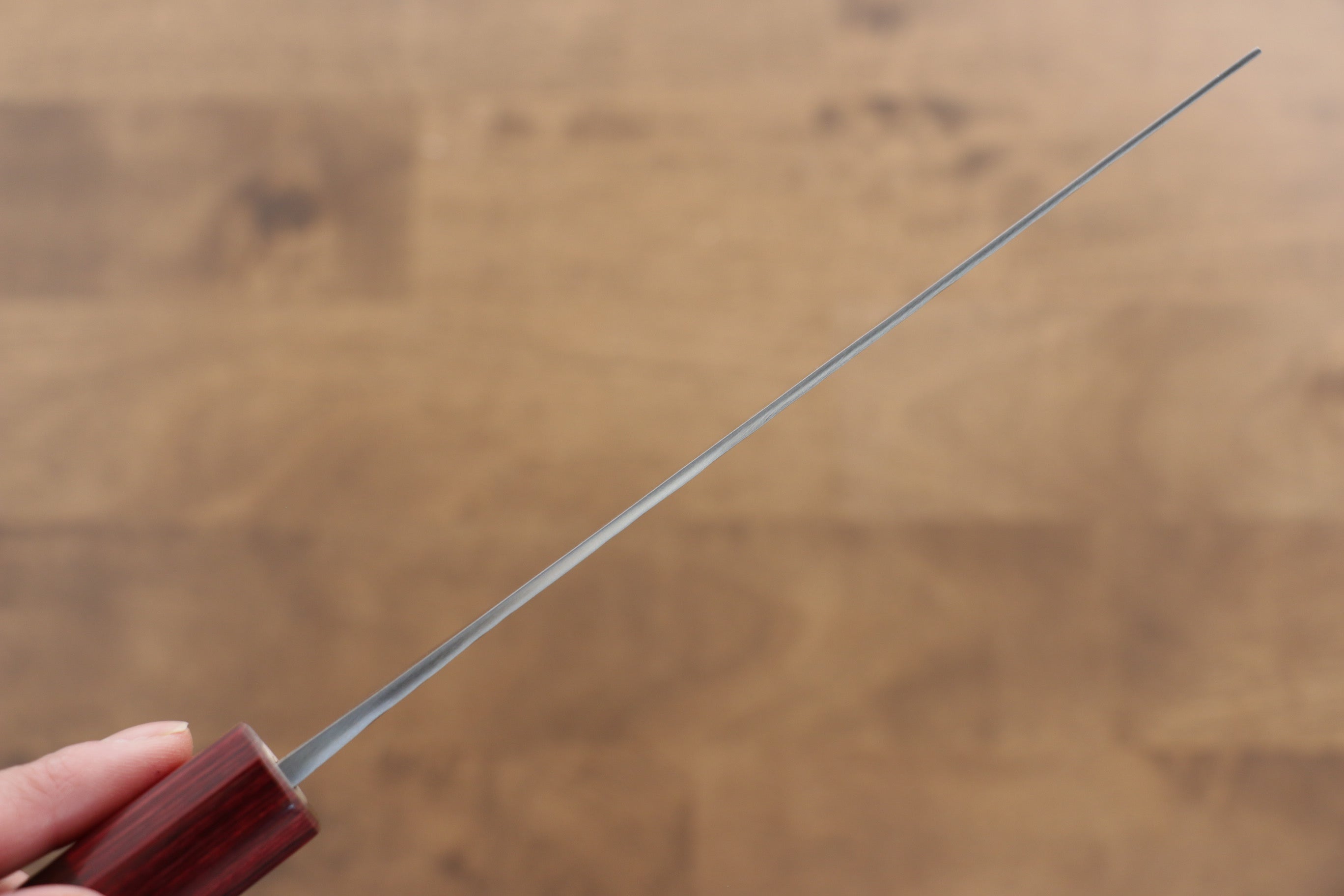 Kunihira VG1 Hammered Nakiri 165mm Shitan (ferrule: Red Pakka wood) Handle - Japanny - Best Japanese Knife