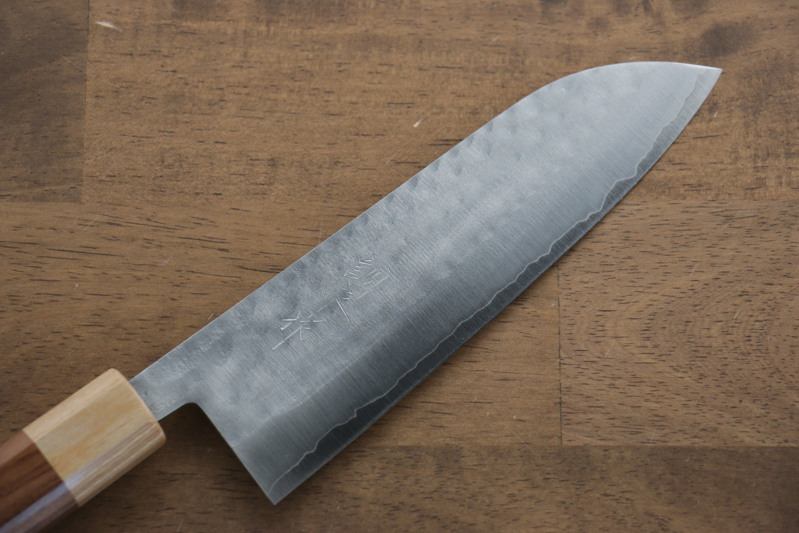 Kunihira VG1 Hammered Santoku 170mm Morado Handle - Japanny - Best Japanese Knife