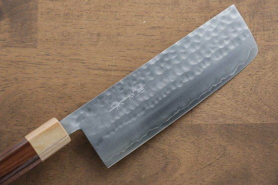 Kunihira VG1 Hammered Nakiri 165mm Morado Handle - Japanny - Best Japanese Knife