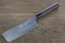  Yoshimi Kato Silver Steel No.3 Hammered Nakiri Japanese Chef Knife 165mm - Japanny - Best Japanese Knife