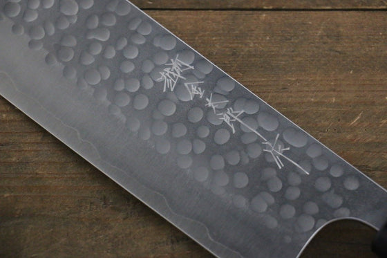 Yoshimi Kato Silver Steel No.3 Hammered Nakiri Japanese Chef Knife 165mm - Japanny - Best Japanese Knife