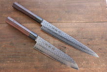  Sakai Takayuki 45 Layer Damascus Japanese Chef's Knife Sujihiki 240mm & Santoku 180mm Set with Shitan Handle - Japanny - Best Japanese Knife