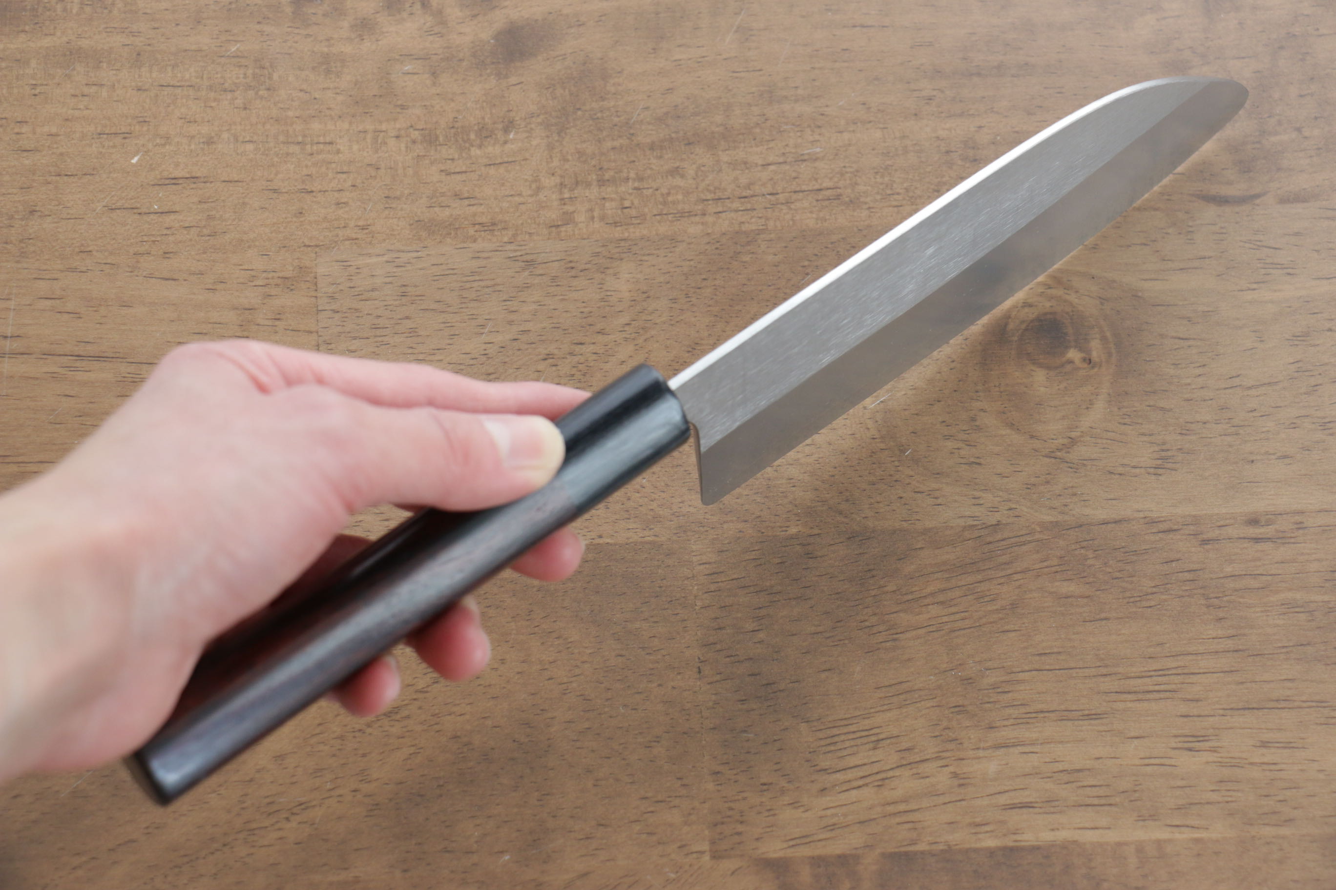 Shungo Ogata SG2 Santoku(Maru) 150mm Shitan Handle - Japanny - Best Japanese Knife