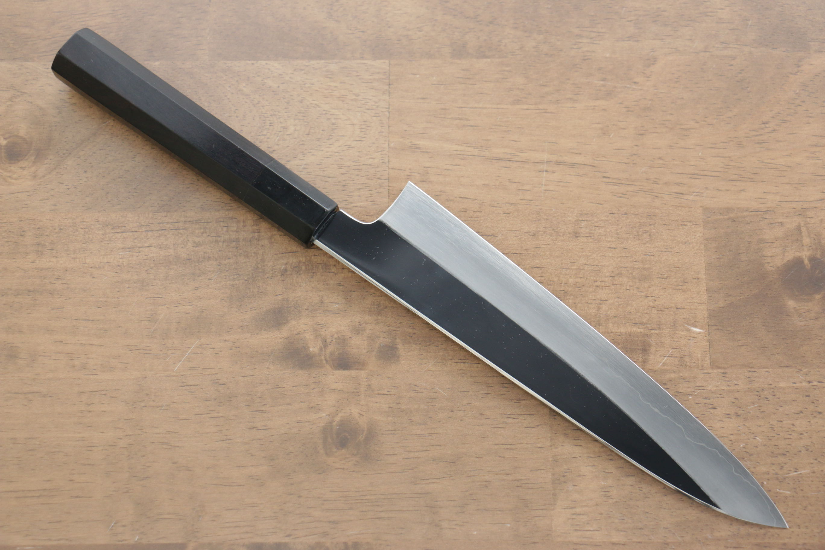 Sakai Kikumori VG10 Mirrored Finish Gyuto 210mm Ebony Wood Handle - Japanny - Best Japanese Knife