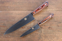  Iseya Molybdenum Steel Petty Japanese Chef Knife 120mm & Gyuto Knife 180mm with Mahogany Handle Set - (Super Deal) - Japanny - Best Japanese Knife