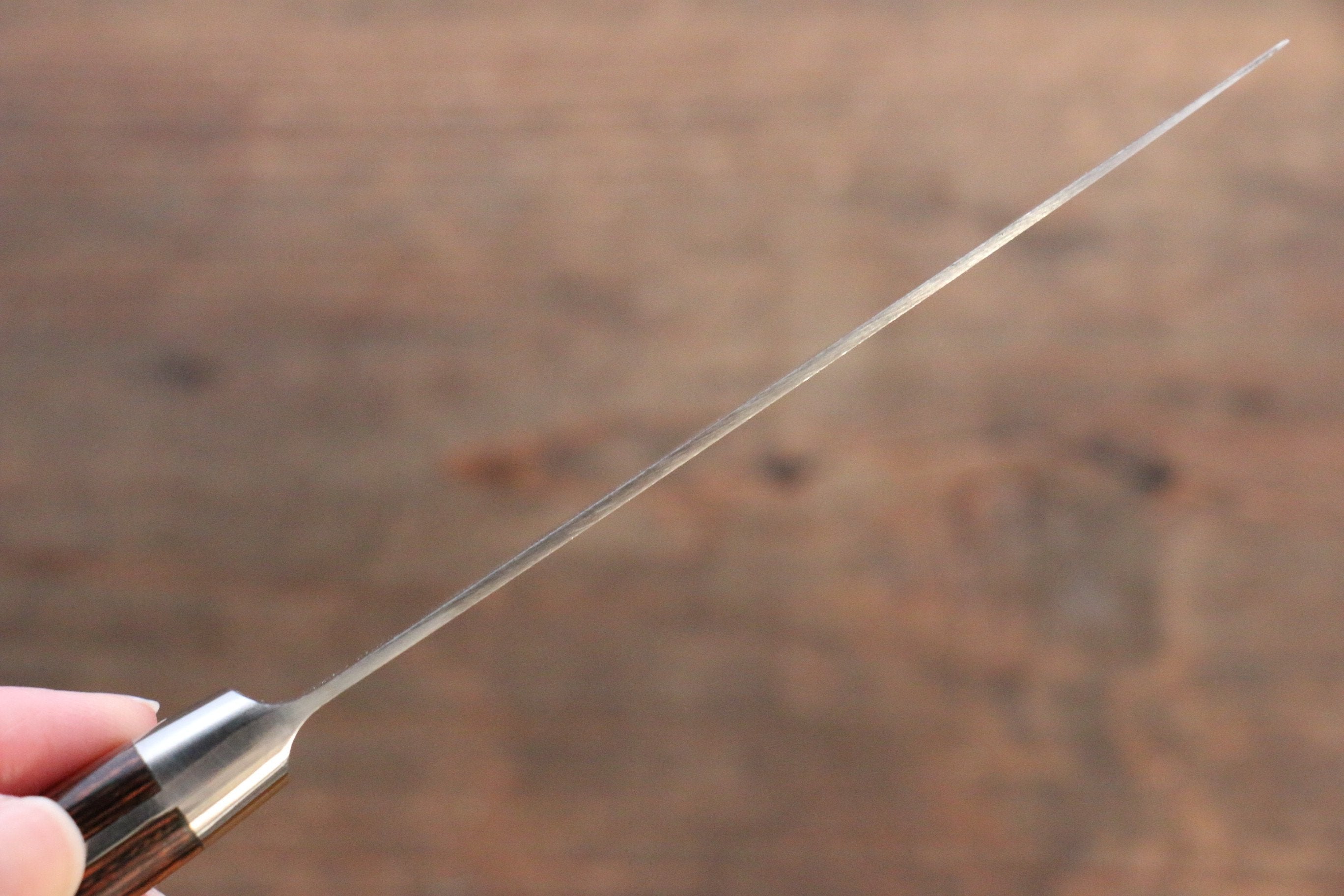 Iseya Molybdenum Steel Petty Japanese Chef Knife 120mm & Gyuto Knife 210mm with Mahogany Packer wood Handle Set (Ferrel : Stainless Steel) - Japanny - Best Japanese Knife