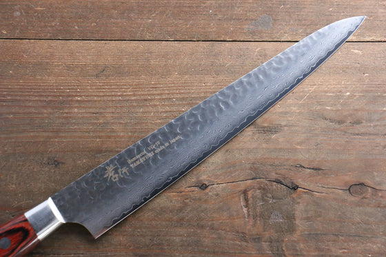 Sakai Takayuki VG10 33 Layer Damascus Sujihiki, Gyuto 240mm, Santoku, Petty 150mm & Paring 80mm Set - Japanny - Best Japanese Knife