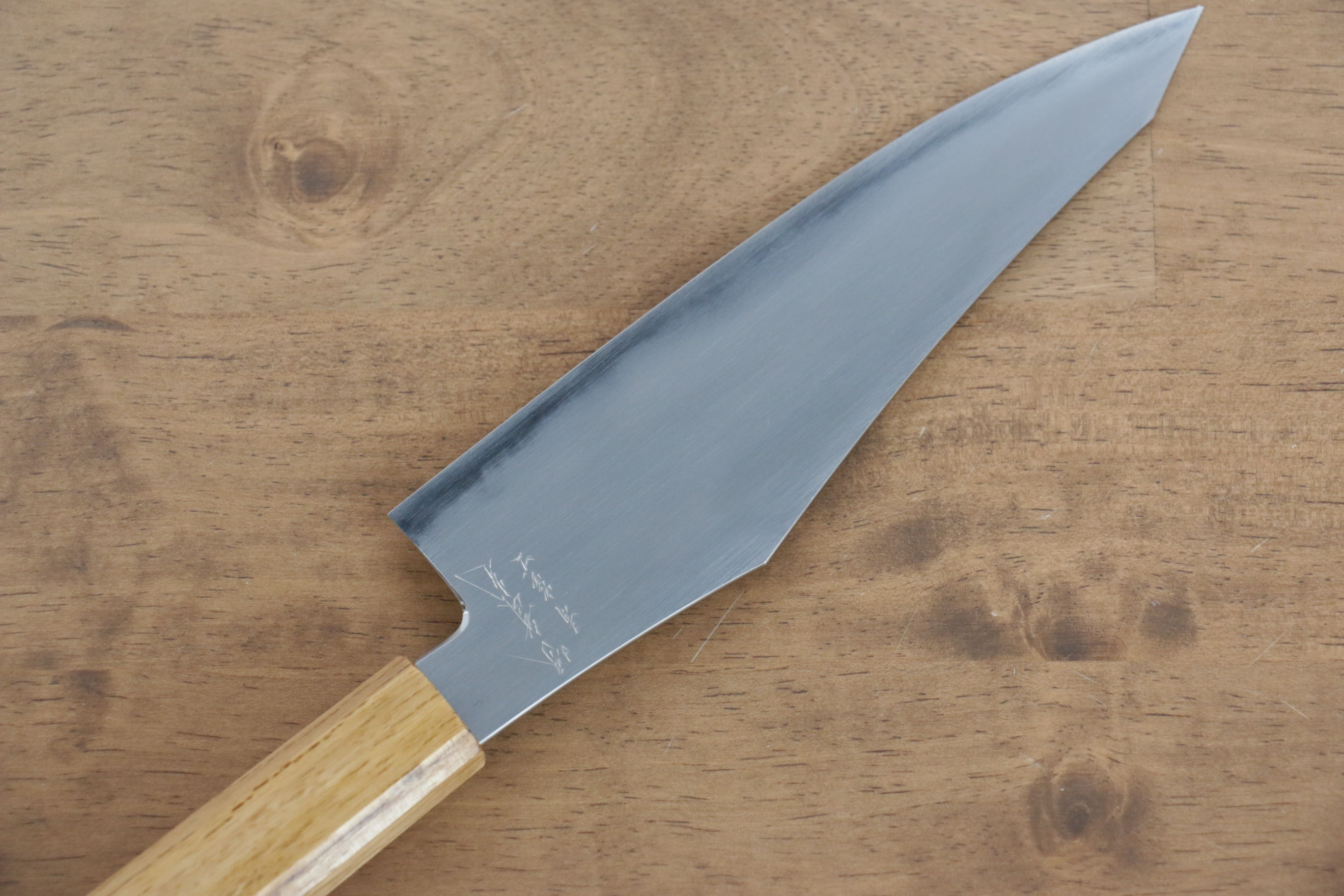 Jikko Fujisan Blue Steel No.2 Santoku  180mm Oak Handle - Japanny - Best Japanese Knife
