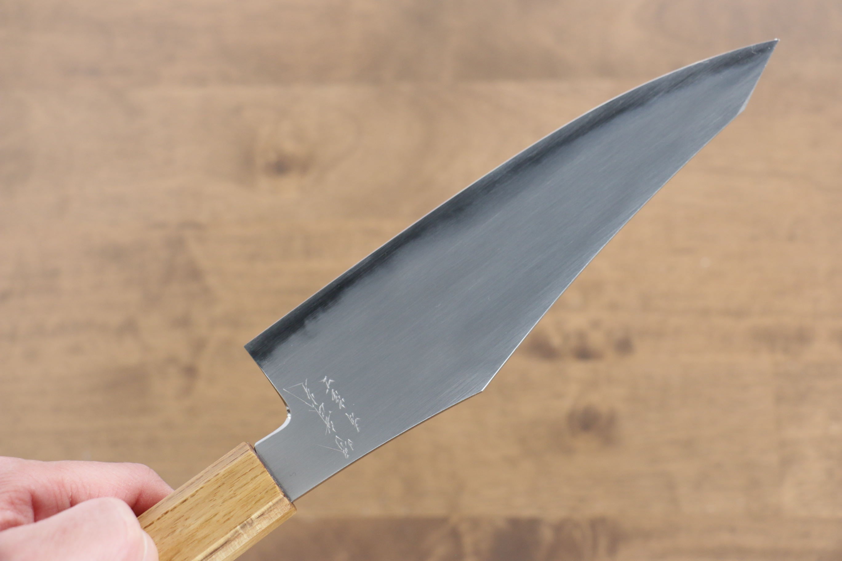 Jikko Fujisan Blue Steel No.2 Santoku  180mm Oak Handle - Japanny - Best Japanese Knife