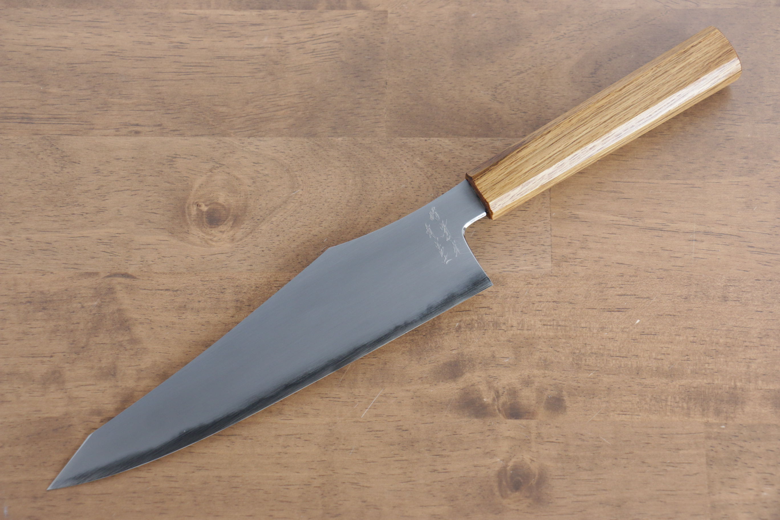 Jikko Fujisan Blue Steel No.2 Gyuto  210mm Oak Handle - Japanny - Best Japanese Knife