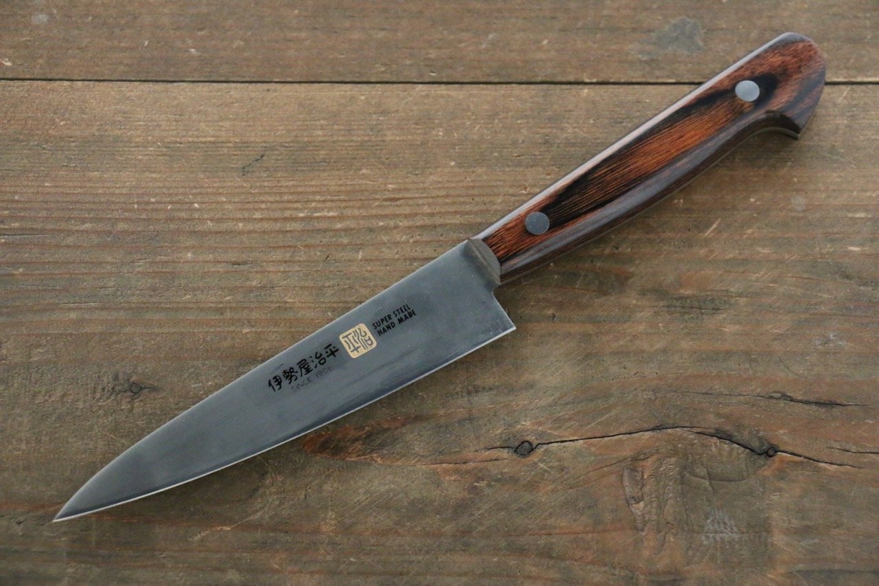 Iseya Molybdenum Petty-Utility 120mm Mahogany Handle - Japanny - Best Japanese Knife