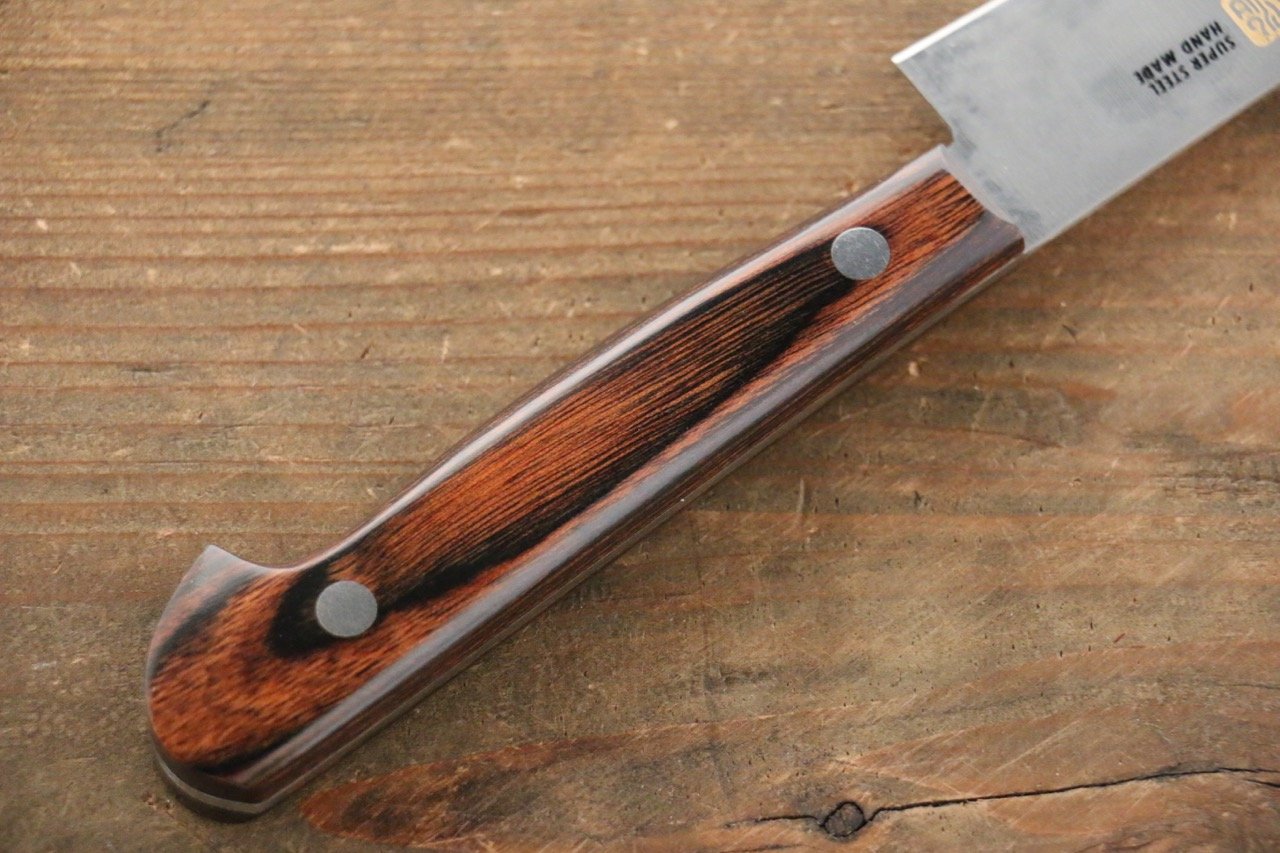 Iseya Molybdenum Petty-Utility 120mm Mahogany Handle - Japanny - Best Japanese Knife