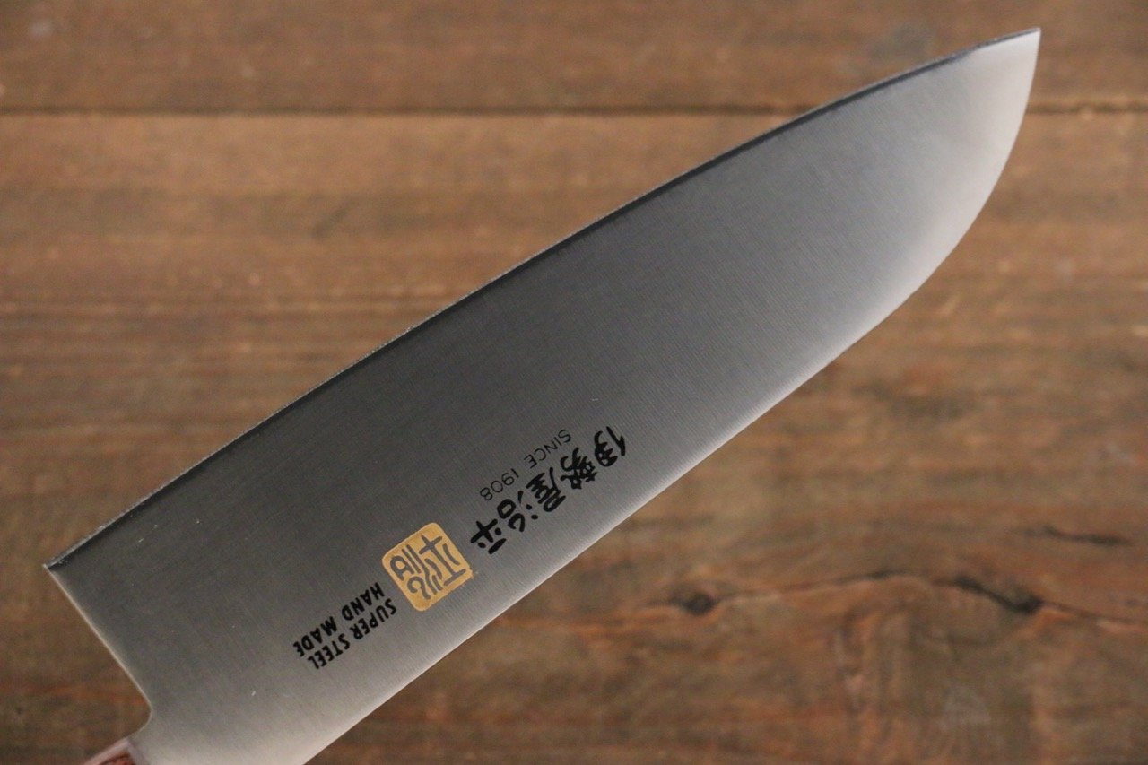 Iseya Molybdenum Santoku 180mm Mahogany Handle - Japanny - Best Japanese Knife