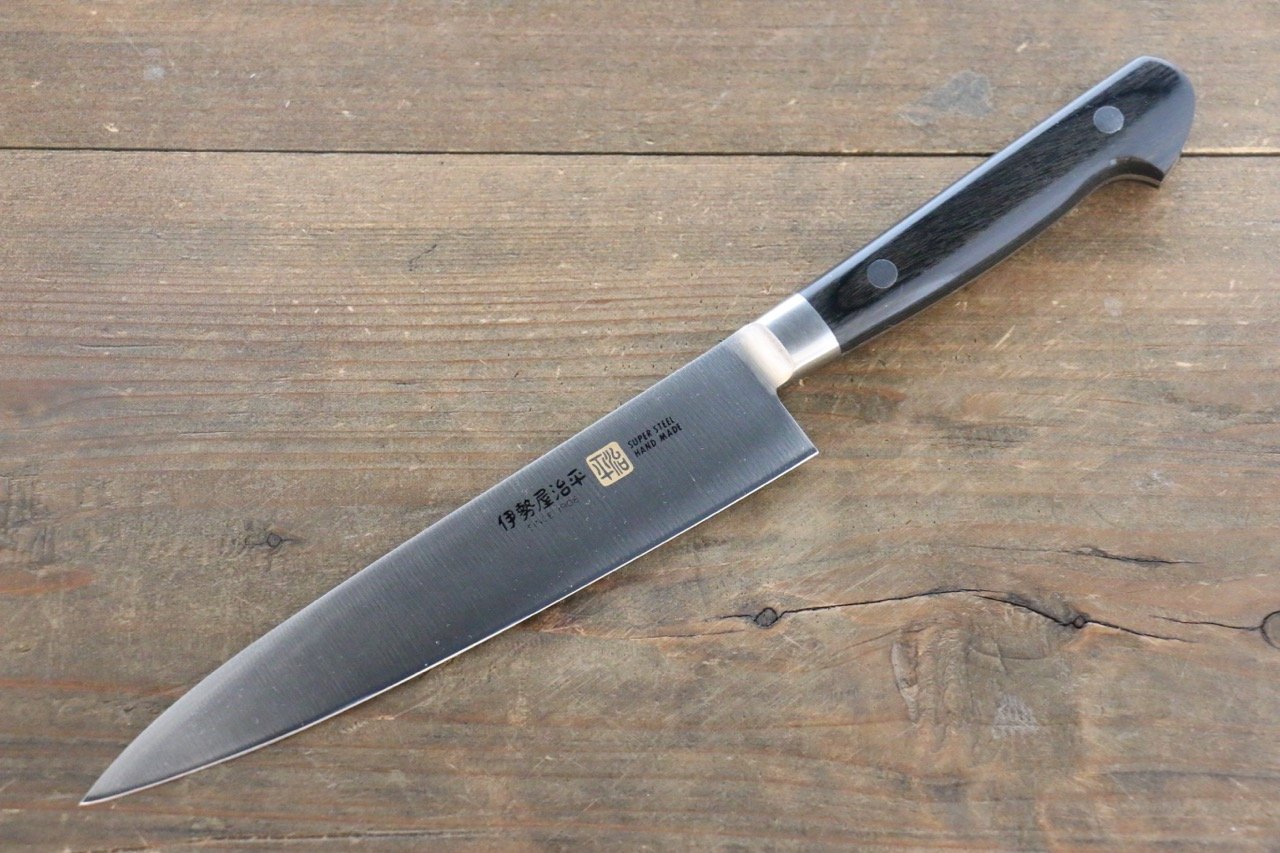 Iseya Molybdenum Petty-Utility 150mm Black Pakka wood Handle - Japanny - Best Japanese Knife