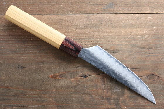 Sakai Takayuki VG10 33 Layer Damascus Steak 120mm Keyaki (Japanese Elm) Handle - Japanny - Best Japanese Knife