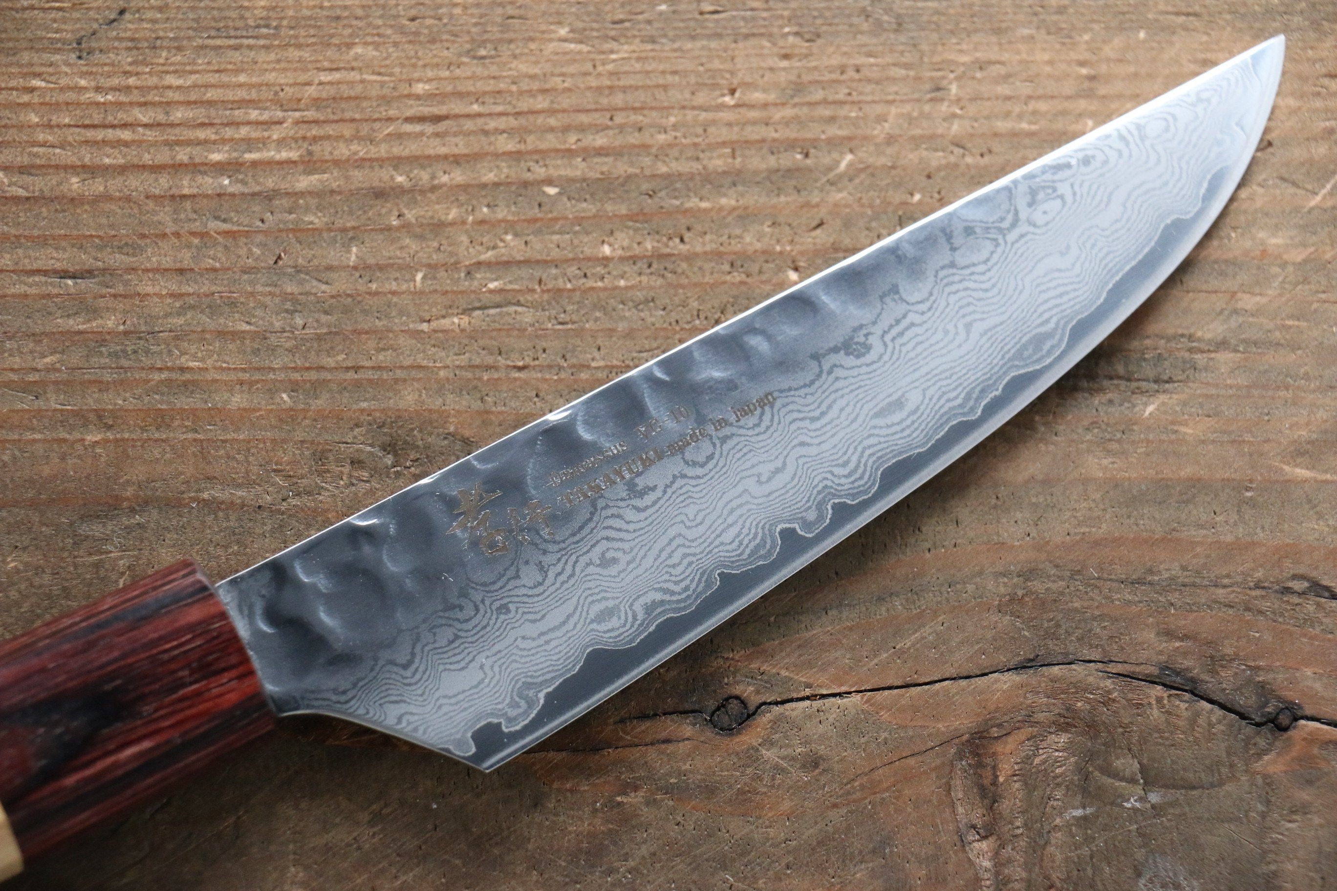 Sakai Takayuki VG10 33 Layer Damascus Steak 120mm with Keyaki Handle(Japanese Elm) Two set - Japanny - Best Japanese Knife