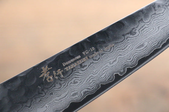 Sakai Takayuki VG10 33 Layer Damascus Steak 120mm Keyaki (Japanese Elm) Handle - Japanny - Best Japanese Knife