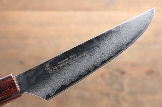 Sakai Takayuki VG10 33 Layer Damascus Steak 120mm Keyaki (Japanese Elm) Handle - Japanny - Best Japanese Knife