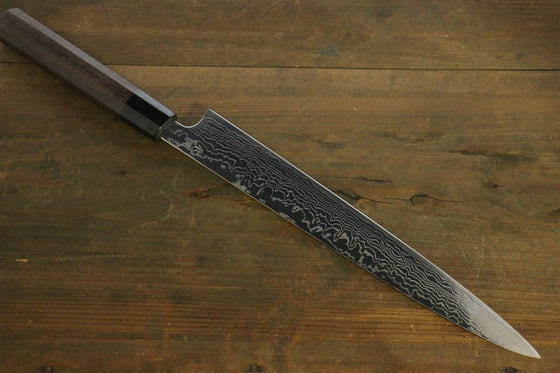 Sukenari ZDP189 Damascus Sujihiki 270mm Shitan Handle - Japanny - Best Japanese Knife