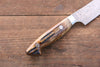 Kazuo Nomura VG10 Damascus Kiritsuke 90mm Brown Cow Bone Handle - Japanny - Best Japanese Knife