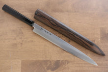  Sakai Takayuki Chef Series Silver Steel No.3 Yanagiba 300mm Ebony Wood Handle with Persimmon Sheath - Japanny - Best Japanese Knife