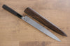 Sakai Takayuki Chef Series Silver Steel No.3 Yanagiba 270mm Ebony Wood Handle with Persimmon Sheath - Japanny - Best Japanese Knife