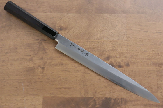 Sakai Takayuki Chef Series Silver Steel No.3 Yanagiba 270mm Ebony Wood Handle with Persimmon Sheath - Japanny - Best Japanese Knife