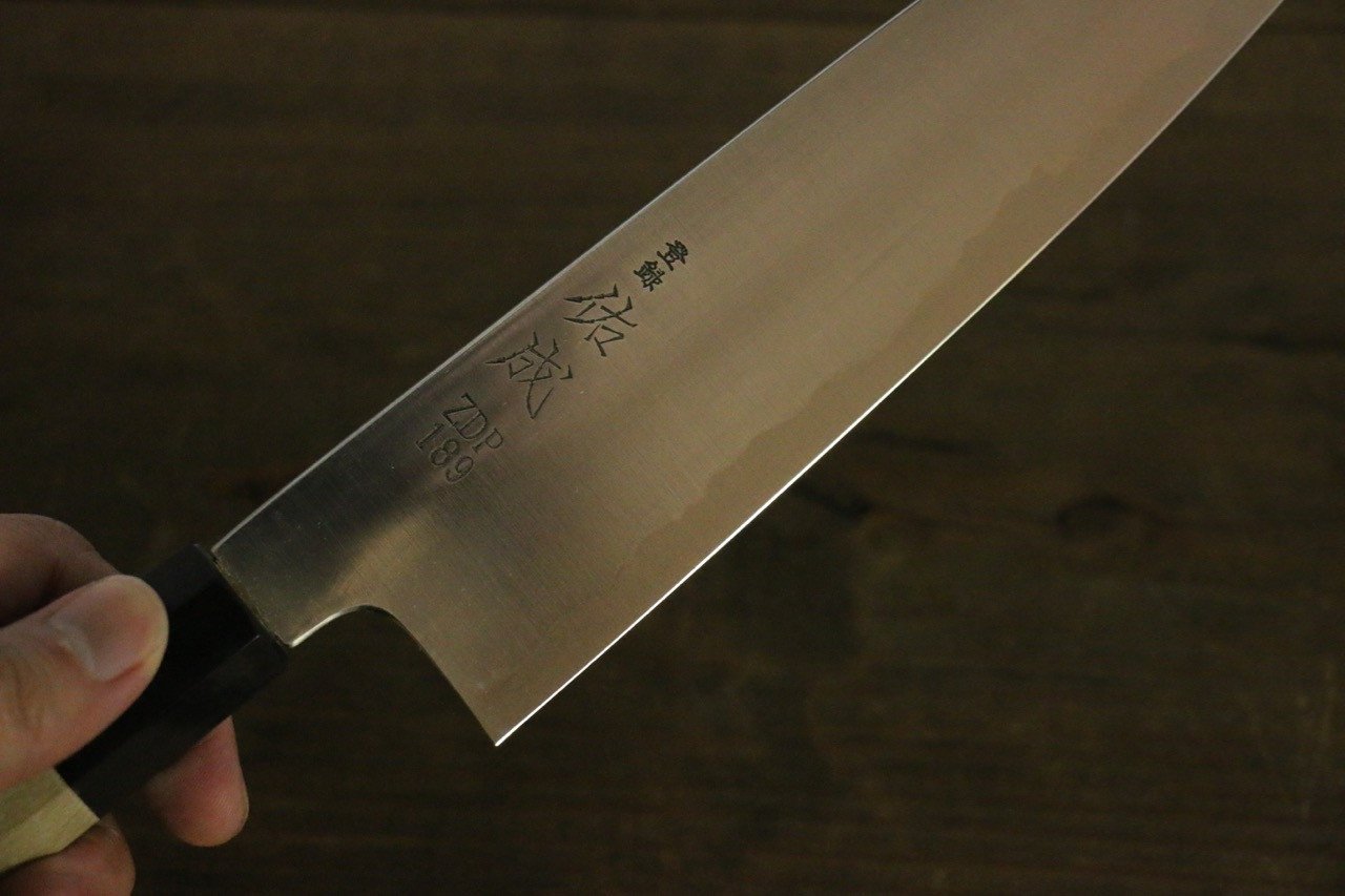 Sukenari ZDP189 3 Layer Gyuto 210mm Magnolia Handle - Japanny - Best Japanese Knife