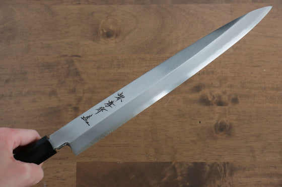 Sakai Takayuki Chef Series Silver Steel No.3 Yanagiba 270mm Ebony Wood Handle with Persimmon Sheath - Japanny - Best Japanese Knife