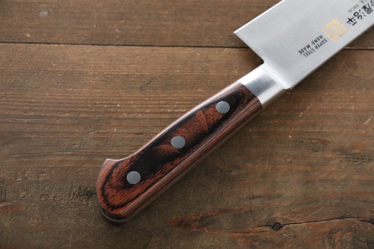 Iseya Molybdenum Gyuto 210mm Mahogany Pakka wood Handle - Japanny - Best Japanese Knife