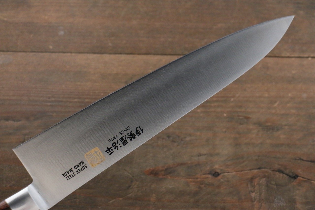 Iseya Molybdenum Gyuto 210mm Mahogany Pakka wood Handle - Japanny - Best Japanese Knife