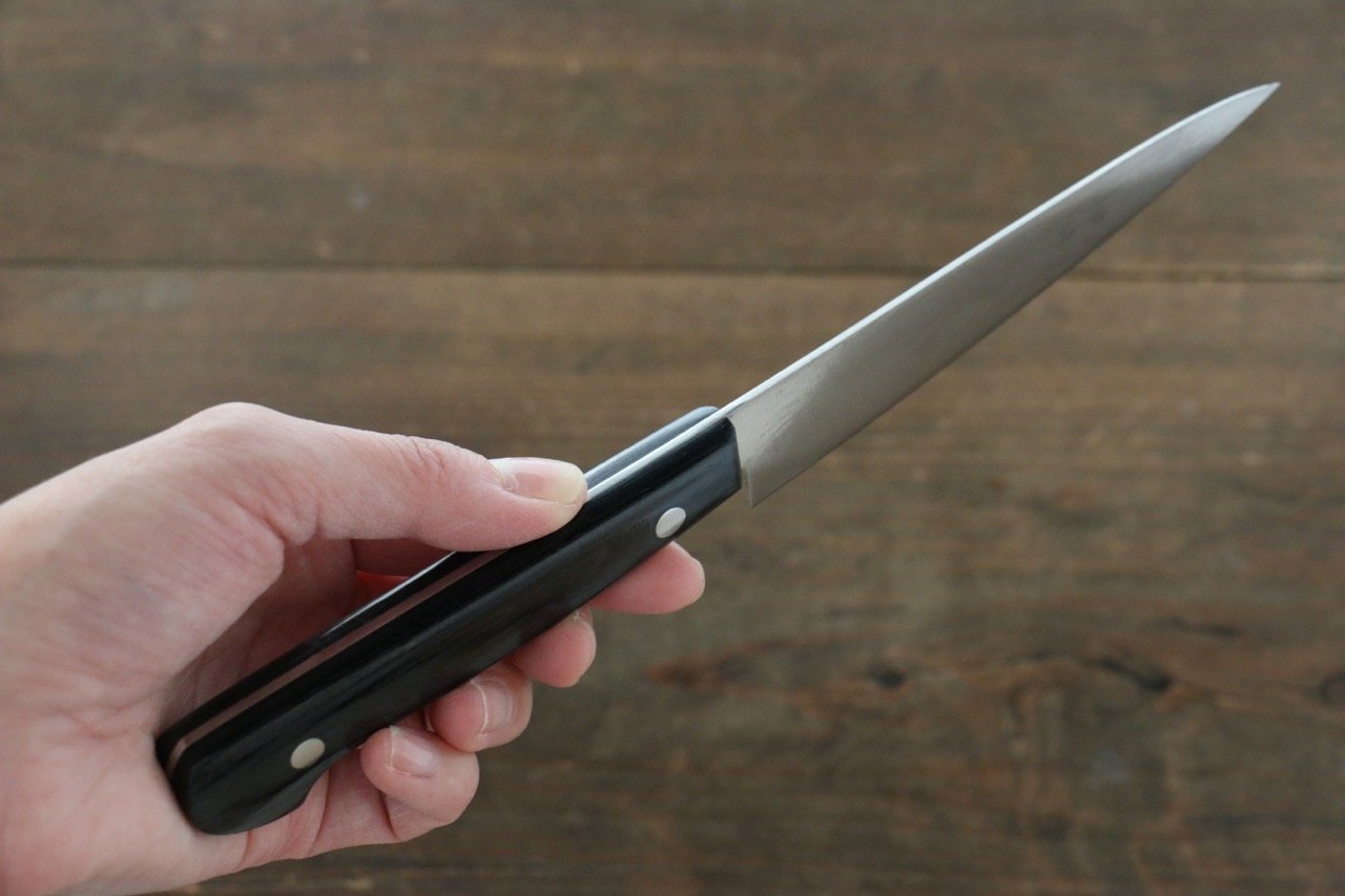 Iseya Molybdenum Petty-Utility 120mm Black Pakka wood Handle - Japanny - Best Japanese Knife