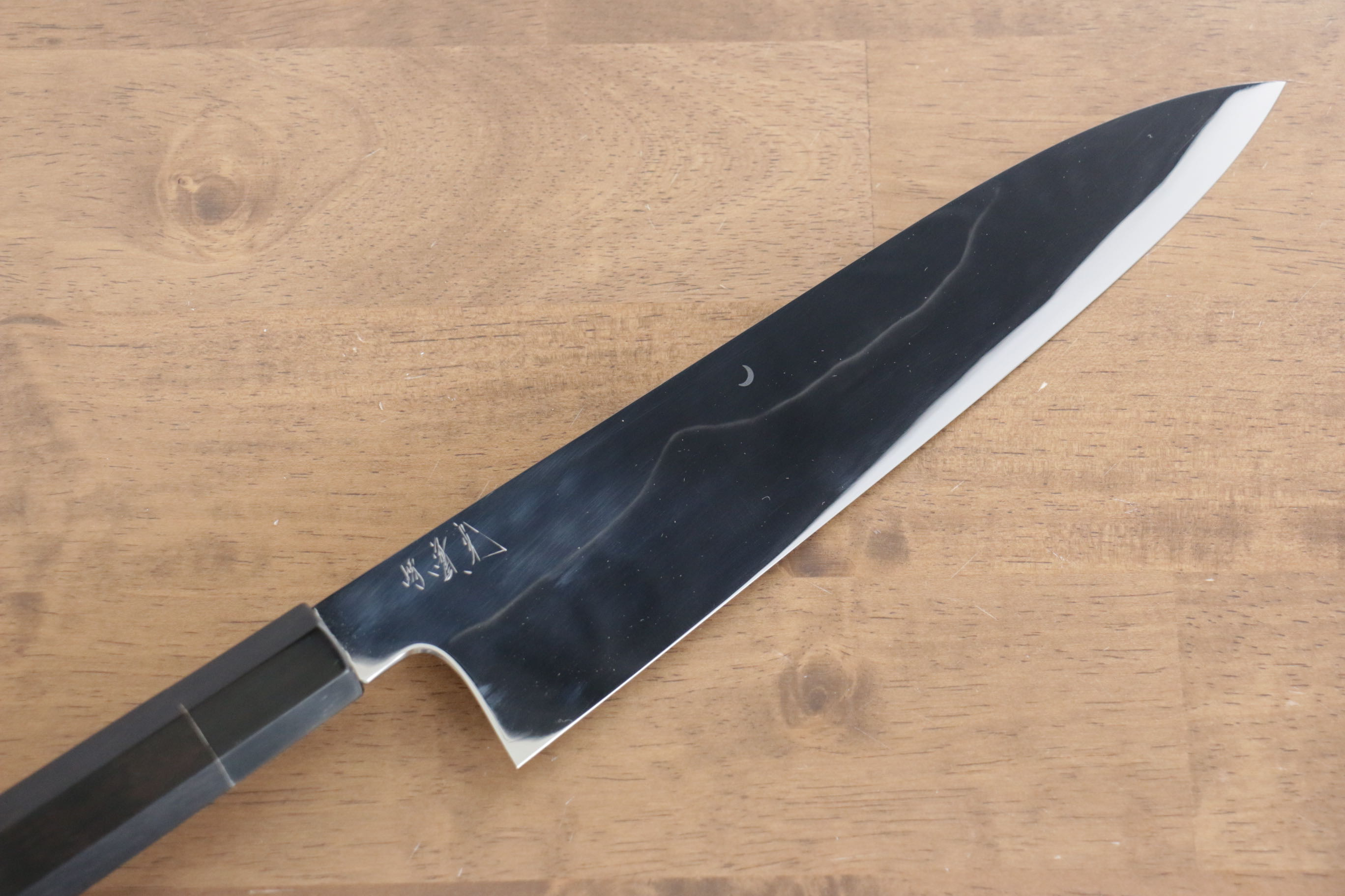 Jikko Fujisan Honyaki White Steel No.3 Gyuto  240mm Ebony Wood Handle Kasumi - Japanny - Best Japanese Knife