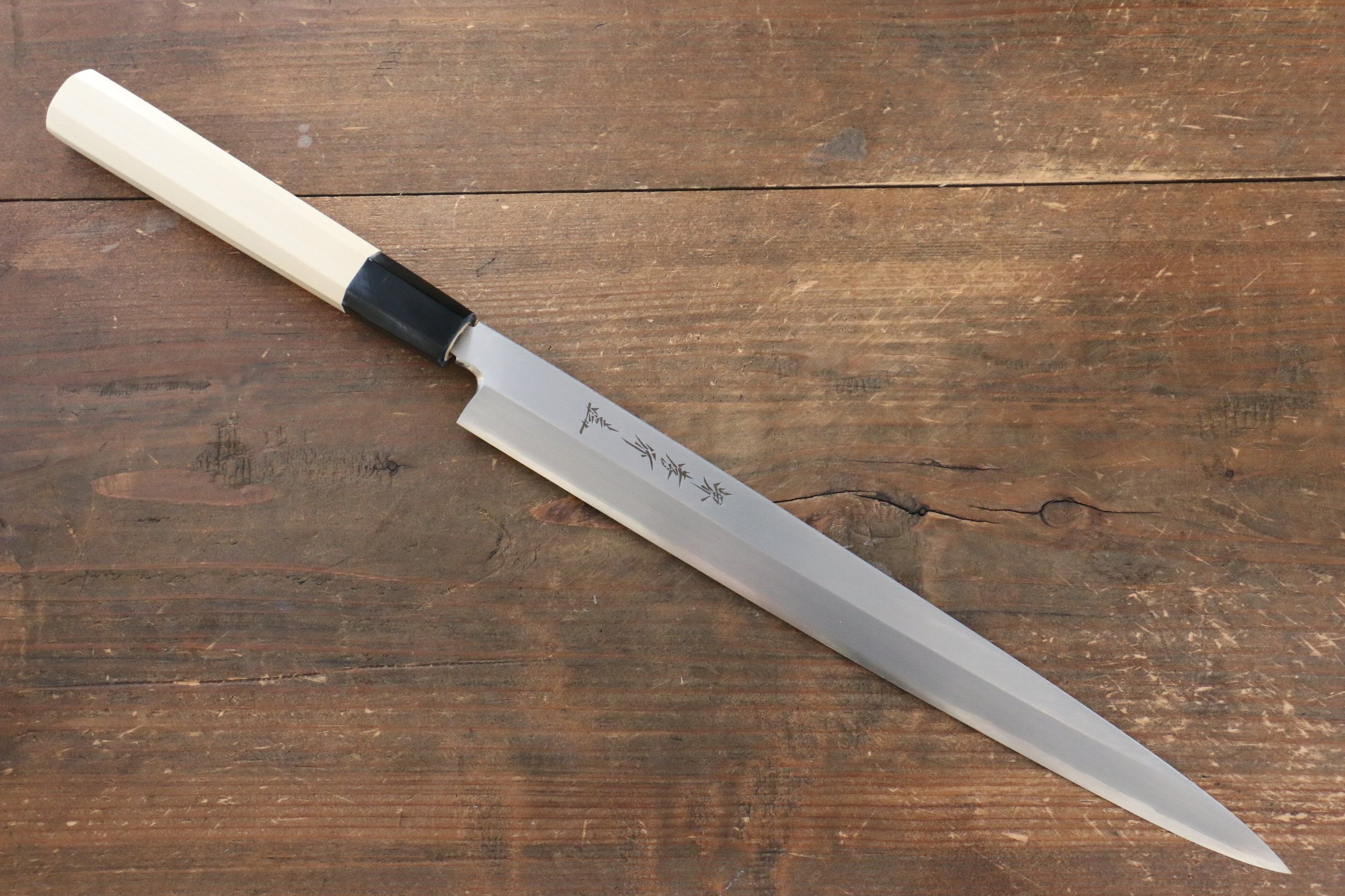 Sakai Takayuki Chef Series Silver Steel No.3 Fuguhiki 270mm Magnolia Handle - Japanny - Best Japanese Knife