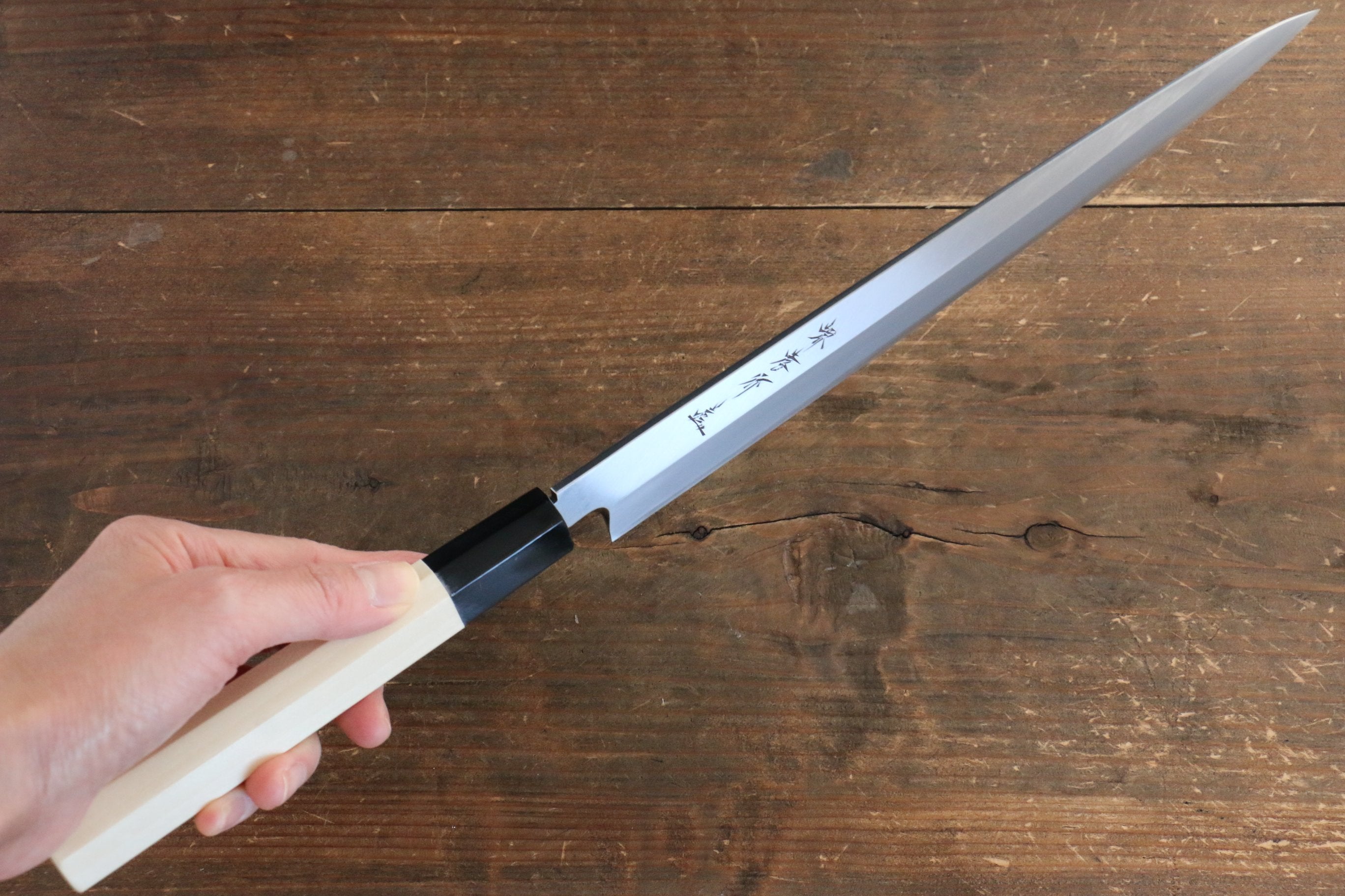 Sakai Takayuki Chef Series Silver Steel No.3 Fuguhiki 270mm Magnolia Handle - Japanny - Best Japanese Knife