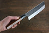 Yoshimi Kato Blue Super Kurouchi Nakiri 165mm with Lacquered Handle with Saya - Japanny - Best Japanese Knife